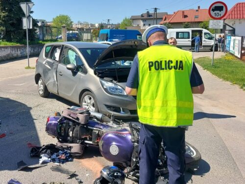 Dwa wypadki z udziałem motocyklistów w Rawie Mazowieckiej i w miejscowości Ścieki