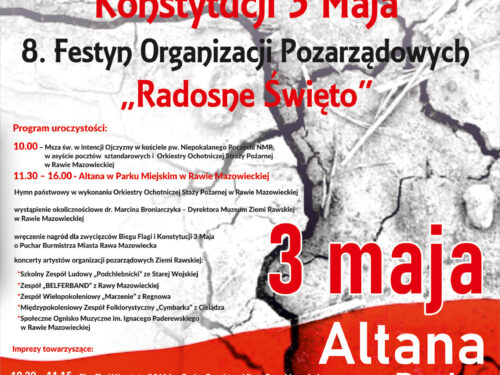 Program obchodów 231. rocznicy uchwalenia Konstytucji 3 Maja w Rawie Mazowieckiej