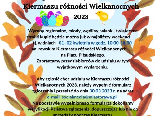 Kiermasz różności Wielkanocnych 2023 w Rawie Mazowieckiej