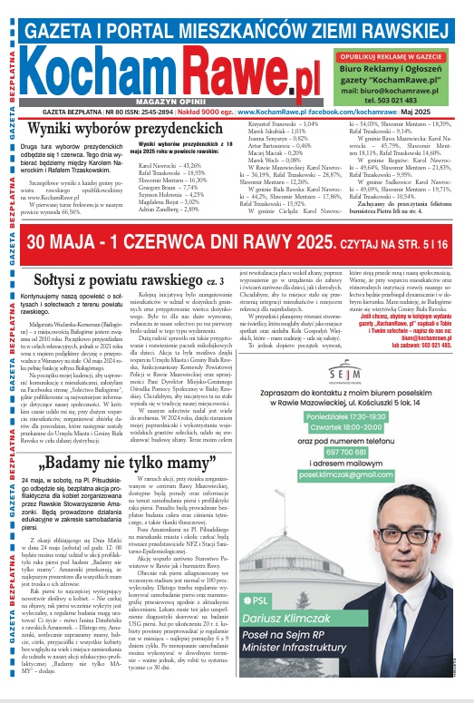 gazeta rawa mazowiecka kocham rawe maj 2025