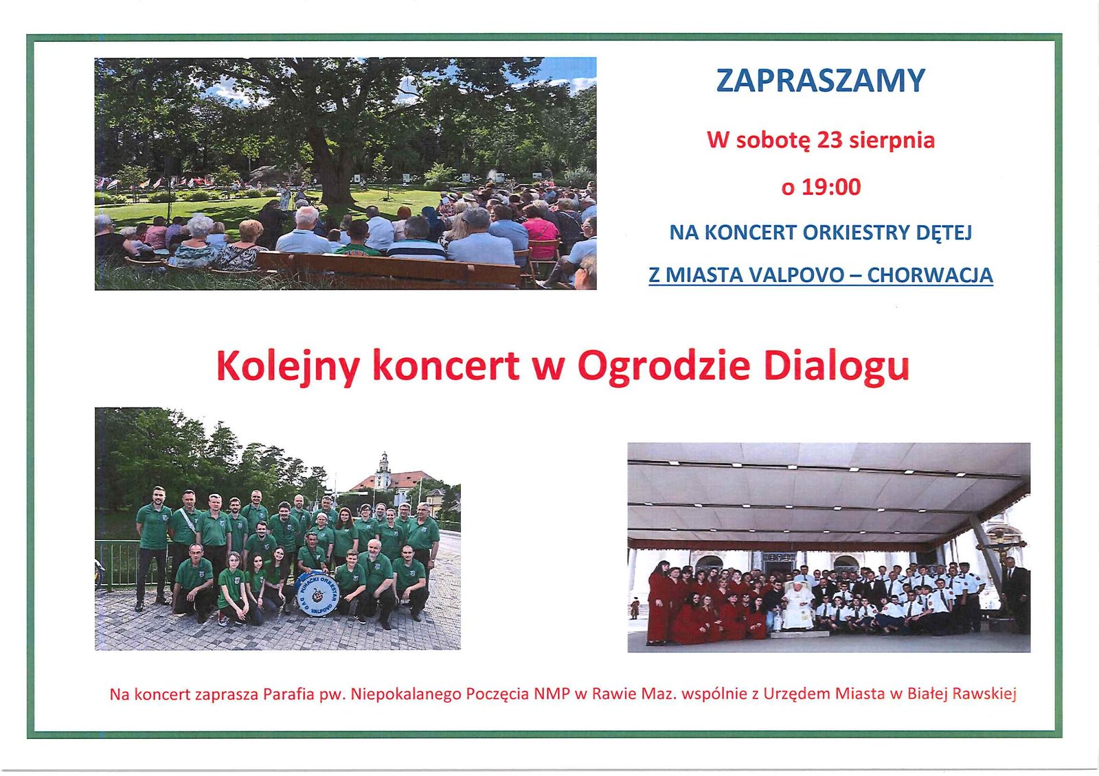 koncert ogrod dialogu Rawa mazowiecka orkiestra deta z chorwacji kocham rawe