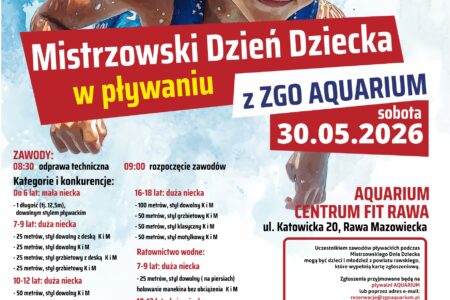 Mistrzowski Dzień Dziecka na basenie! Zgłoś swoje dziecko do zawodów w Rawie Mazowieckiej