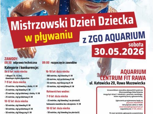 Mistrzowski Dzień Dziecka na basenie! Zgłoś swoje dziecko do zawodów w Rawie Mazowieckiej