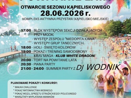 Powitanie Lata w Białej Rawskiej. Otwarcie sezonu kąpieliskowego już 28 czerwca!