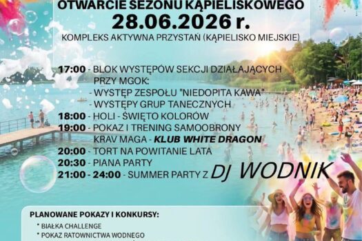 Powitanie Lata w Białej Rawskiej. Otwarcie sezonu kąpieliskowego już 28 czerwca!