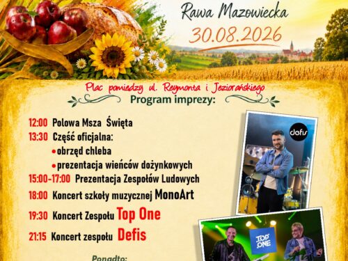Zarząd Powiatu Rawskiego zaprasza na XXVIII Dożynki Powiatu Rawskiego