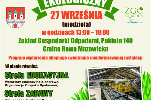 Piknik Ekologiczny ZGO Aquarium – 27 września w Pukininie