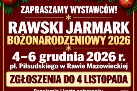 Zapraszamy wystawców na Rawski Jarmark Bożonarodzeniowy 2026!